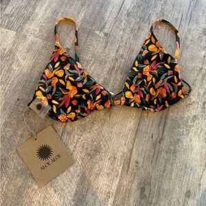 ALOE Reversible Triangle Bikini Top, Fruit Punch